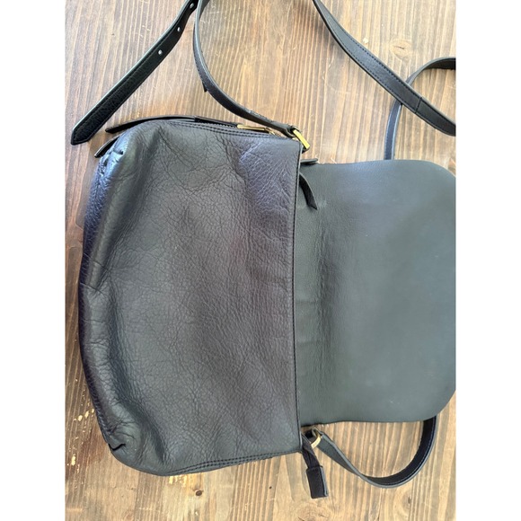 Fossil Black Leather Crossbody Bag Adjustable Strap Everyday  Purse Handbag - Picture 9 of 16